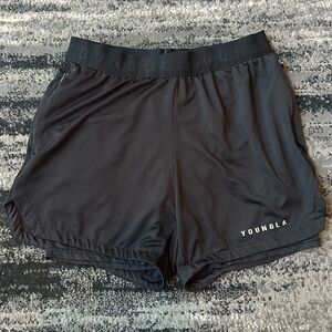 YoungLA Black Athletic Shorts